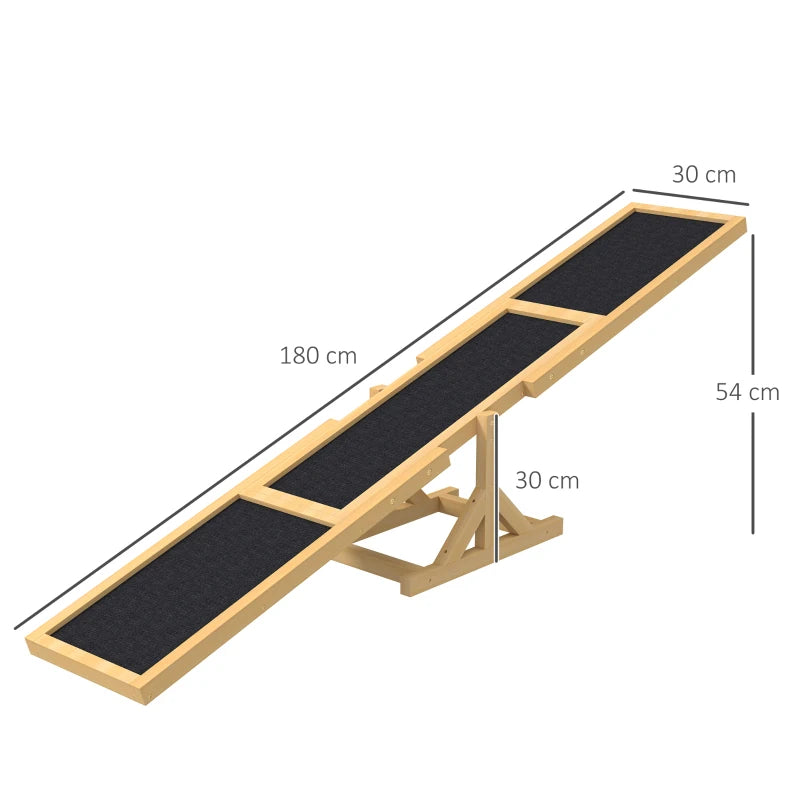 PawHut Hondenwip voor Agility Training – Antislip – 180 x 30 x 30 cm