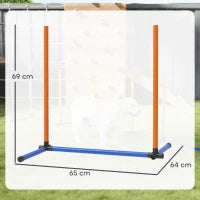 PawHut Agility Set voor Honden – 3-delig met Slalomstokken & Draagtas