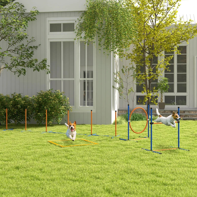 PawHut Honden Agility Set – Ring, Horden & Slalom – 352 x 66 x 69 cm