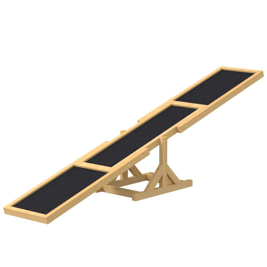 PawHut Hondenwip voor Agility Training – Antislip – 180 x 30 x 30 cm