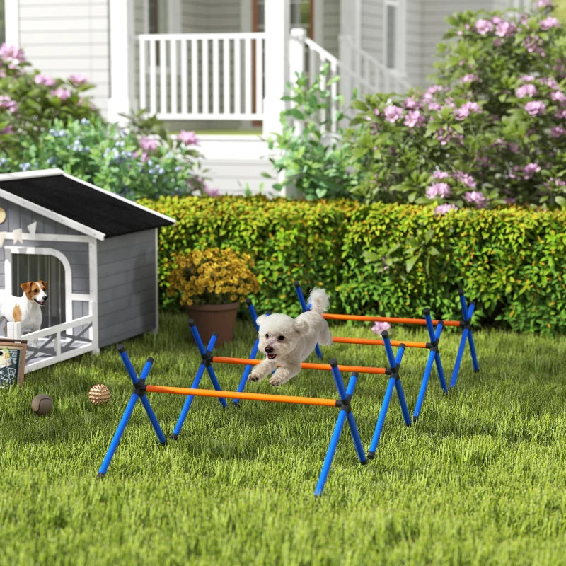 PawHut Agility Set voor Kleine Honden – 4-delig met Horden & Draagtas