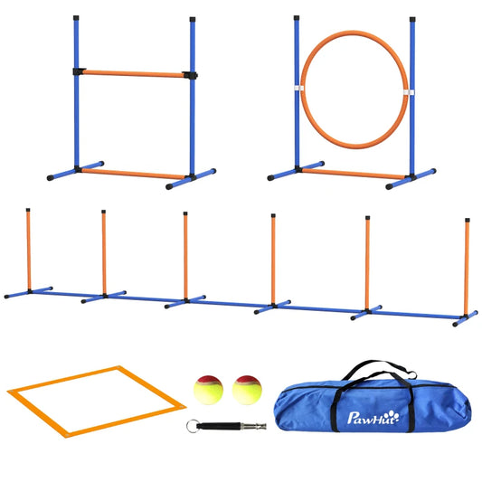 PawHut Honden Agility Set – Ring, Horden & Slalom – 352 x 66 x 69 cm