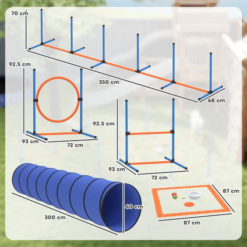 PawHut Agility Trainingsset voor Honden – 8-delig